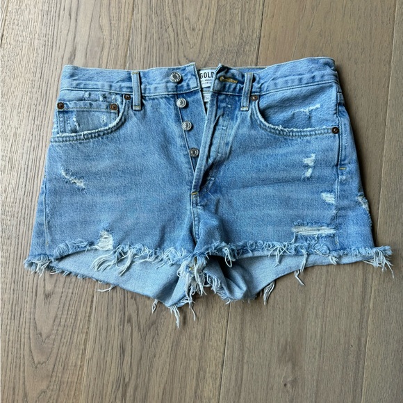 Agolde Parker Denim Shorts - Picture 1 of 5